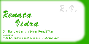 renata vidra business card